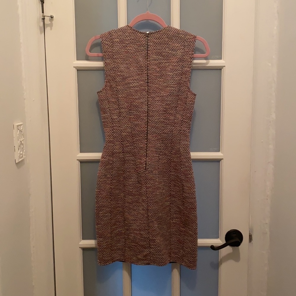 Theory tweed, pink & navy palette dress a line. Like new - Picture 2 of 7